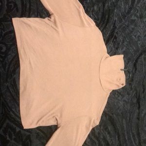 Cropped Tan Turtleneck